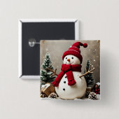 My Christmas Vierkante Button 5,1 Cm (Voorkant /achterkant)