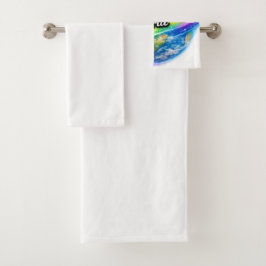 My Colorful World Rainbow Globe Bad Handdoek