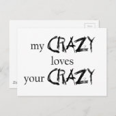 My Crazy aime votre carte postale folle (Devant / Derrière)