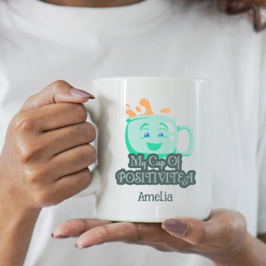 My Cup of Positivitea drôle mignon Turquoise Mug v