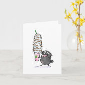 My Cup Runneth Over zwarte mopshond bedankkaart Kaart (Gele Bloem)