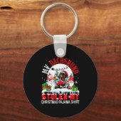 My Dachshund Stolen My Christmas Pajama Shirt Sant Sleutelhanger (Voorkant)