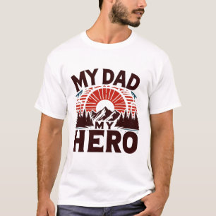 My Dad My Hero beroemd gemaakt door Mountain & Sun T-shirt