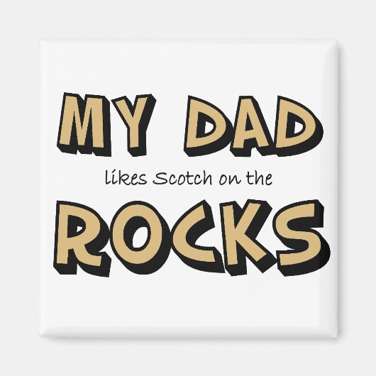 My Dad Rocks Magneet (Voorkant)
