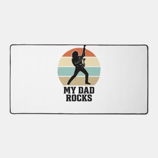 My Dad Rocks Vintage Guitar Sunset Shirt Design_1 (Recto)