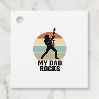 My Dad Rocks Vintage Guitar Sunset Shirt Design_1 Bedankjes Labels