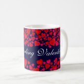 "My Darling Valentine" coeur mug rose rouge (Devant droit)