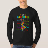 My Daughter Is Awesome Puzzle Autism Awareness Mon T-shirt (Voorkant)