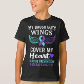 My Daughter's Wings Cover Heart Suicide Awareness T-shirt (Voorkant)