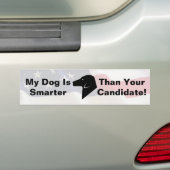 My Dog Dog is Smarter American Flag Bumper Sticker (En voiture)