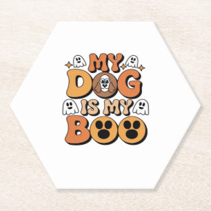 My Dog Is My Boo Shirt � Funny Dog Lover Gift 2025 Kartonnen Onderzetters