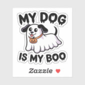 My Dog Is My Boo Shirt � Funny Dog Lover Gift 2025 Sticker (Vel)