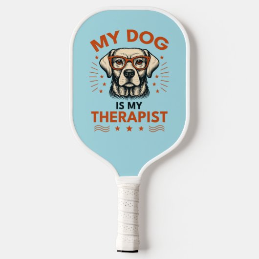 My dog is my therapist pickleball paddle (Achterkant)
