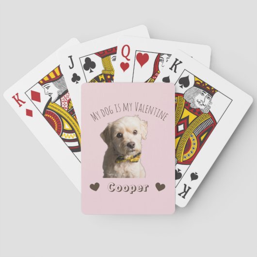 My Dog Is My Valentine – Personalized Pet Pokerkaarten (Achterkant)