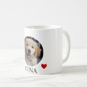 My Dog Personalized Photo & Name Mug with Hearts Koffiemok (Voorkant rechts)
