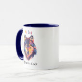 My Dog Thinks I’m Cool Mug – Funny Serious Dog Ill (Devant gauche)