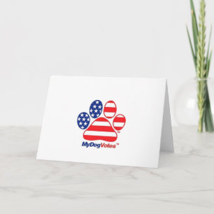 My Dog Votes USA Notecards Kaart