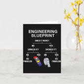 My Engineering Blueprint - Funny Engineer Kaart (Gele Bloem)