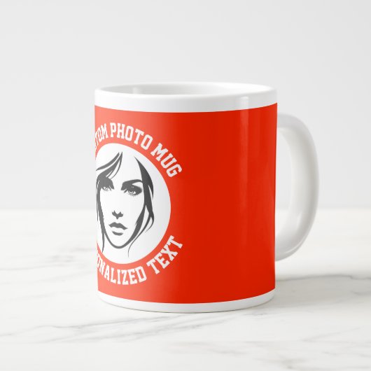 My Face on a BRIGHT RED Custom Giant Mug (Devant droit)