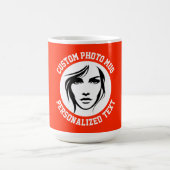 My Face on a BRIGHT RED Large Custom Mug (Centre)