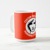 My Face on a BRIGHT RED Large Custom Mug (Devant gauche)