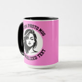 My Face on a CARNATION PINK Large Custom Combo Mug (Devant gauche)