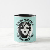 My Face on a Custom Combo Mug TURQUOISE GREEN (Centre)