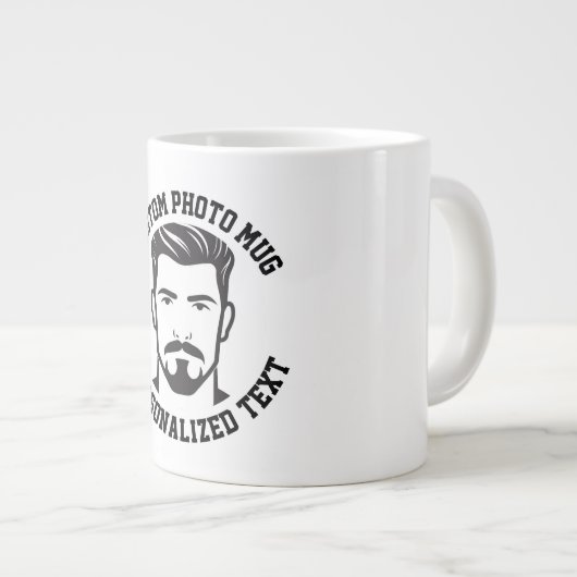 My Face on a Custom Giant Mug & Personalized Text (Devant droit)