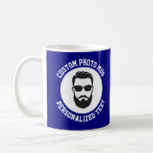 My Face on a Custom Mug NAVY BLUE (Gauche)