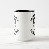 My Face on a Large Custom Combo Mug COLLEGE Text Mok (Midden)