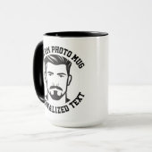 My Face on a Large Custom Combo Mug COLLEGE Text Mok (Voorkant links)