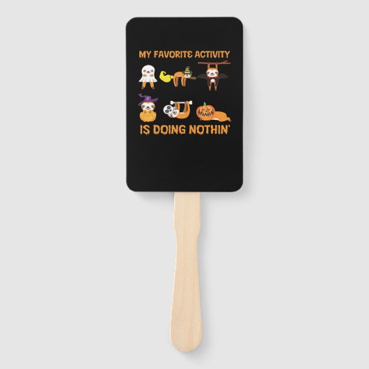 My Favorite Activity Is Doing Nothin' Retro Sloth  Handwaaier (Voorkant)