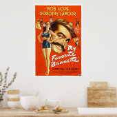 "My Favorite Brunette" —  Movie Poster (Keuken)