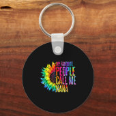 My Favorite People Call Me Nana Grandma Sunflower Sleutelhanger (Voorkant)