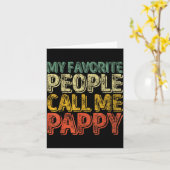 My Favorite People Call Me Pappy Shirt Funny Chris Kaart (Gele Bloem)