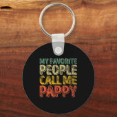 My Favorite People Call Me Pappy Shirt Funny Chris Sleutelhanger (Voorkant)