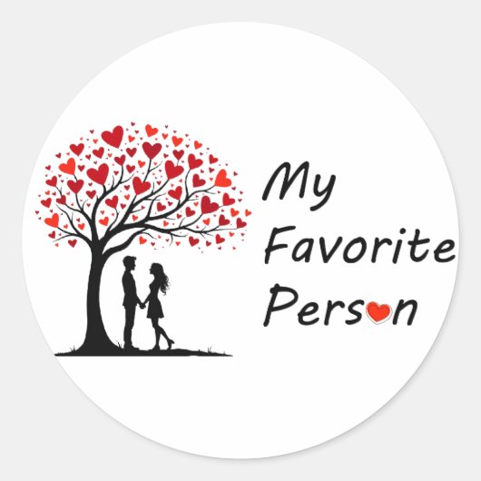 My Favorite Person ❤️ Valentine Sticker (Voorkant)