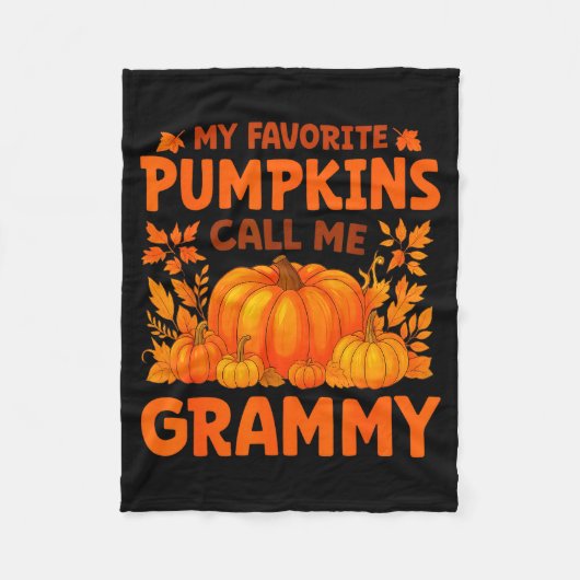 My Favorite Pumpkins Call Me Grammy Thanksgiving Fleece Deken (Voorkant)