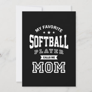 My Favorite Softball Player Calls Me Mom Bedankkaart