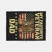 My Favorite Veteran Is My Dad Father Veterans Day Fleece Deken (Voorkant (Horizontaal))