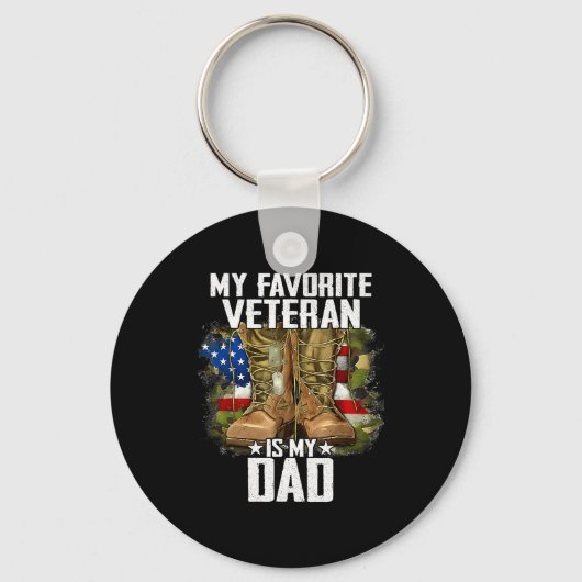 My Favorite Veteran Is My Dad Father Veterans Day Sleutelhanger (Voorkant)