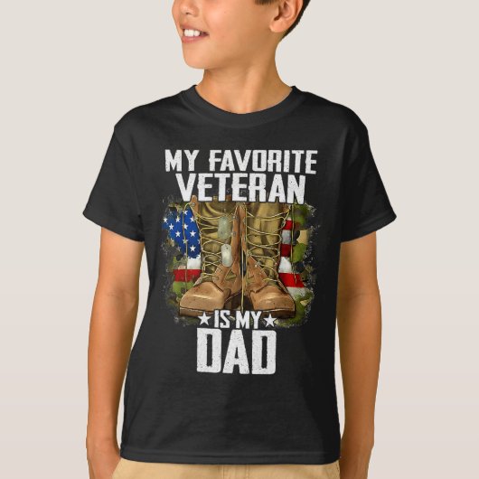 My Favorite Veteran Is My Dad Father Veterans Day T-shirt (Voorkant)