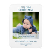 My First Christmas Babies Custom Photo Keepsake Magneet (Verticaal)