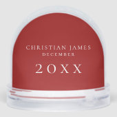 My First Christmas Baby Photo Snow Globe (Arrière)