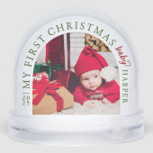 My First Christmas - Baby  Sneeuwbol (Achterkant)