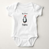 My First Christmas Cute Penguin Romper (Voorkant)