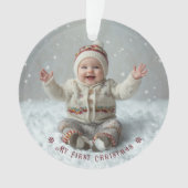 My First Christmas Personalized Photo Ornament (voorkant)