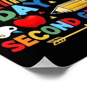 My First Day Of 2nd Grade Second Grade Rainbow  Poster (Hoek)