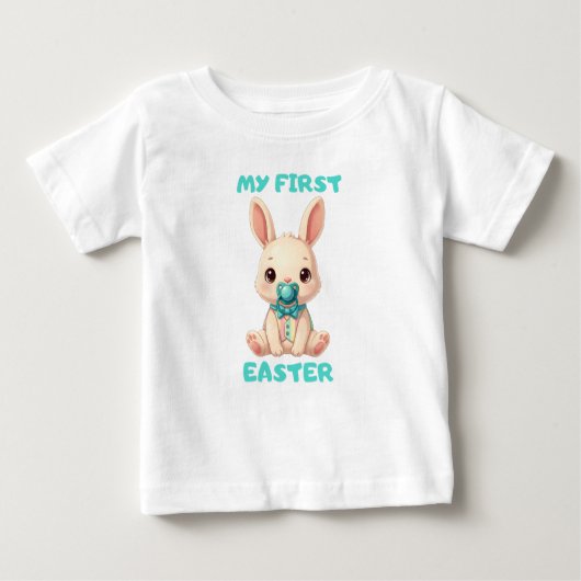 My First Easter – Cute baby bunny with pacifier (Voorkant)