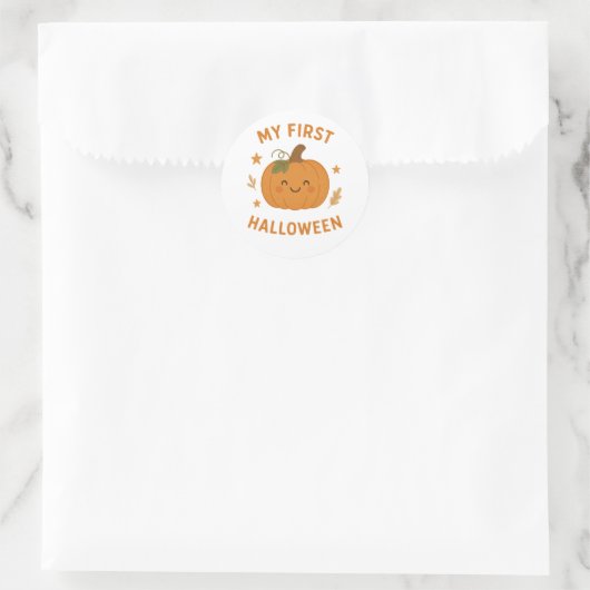 My First Halloween 2025 Baby sticker, Halloween Ronde Sticker (Tas)